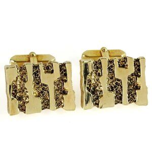 Big Large Chunky Vintage Cufflinks Boho Hippie Nugget Style